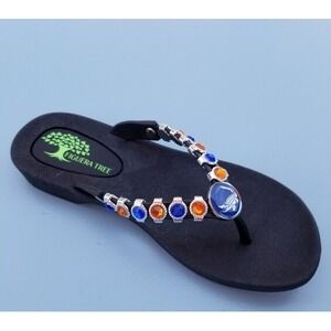 Ali Beautiful Crystal Flip Flops Sandals SUPER COMFY Size 6